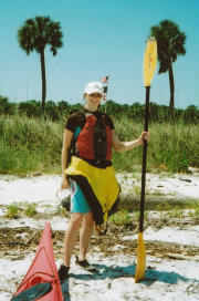 Girl with Kayaking kit Girl with Kayaking kit