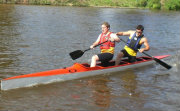 high kneeler double racing canoe